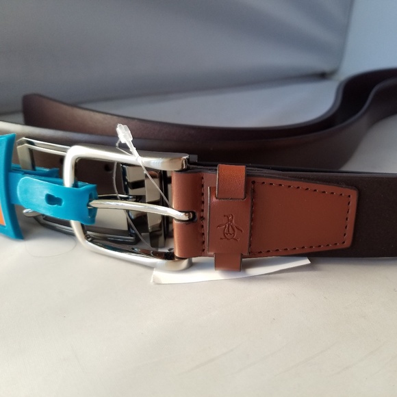 penguin leather belt